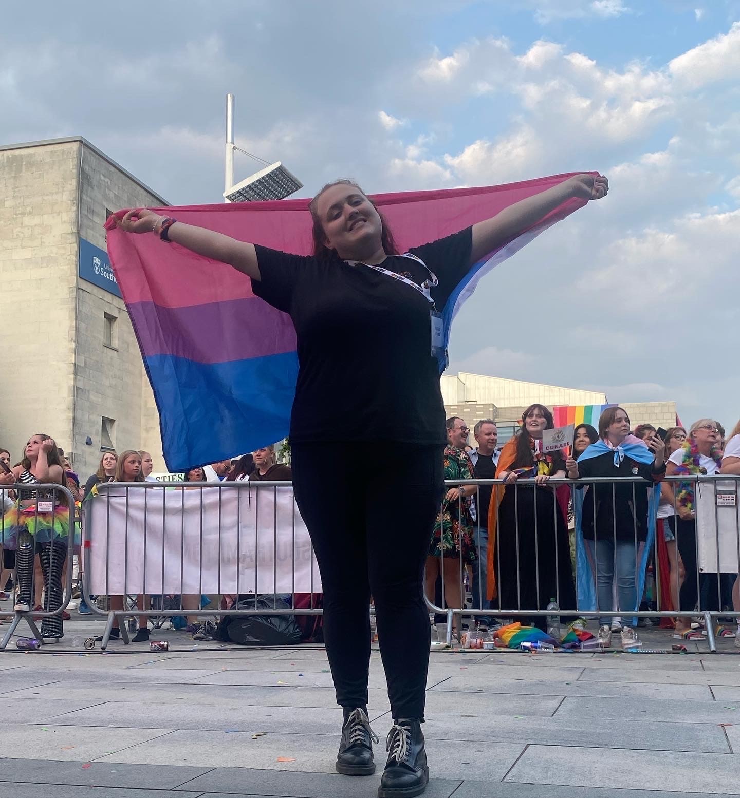 Chloe Schuil-Brewer, third year BA (Hons) Television Production student at Southampton Pride 2022