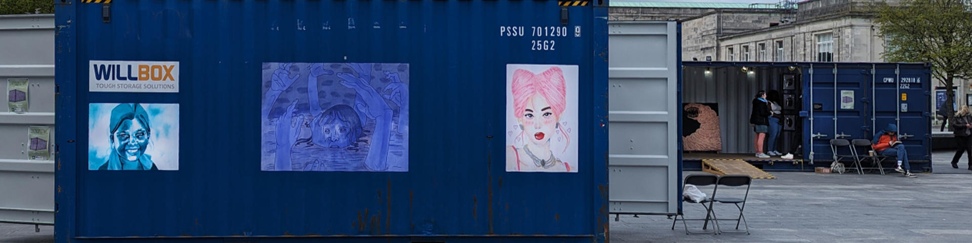 BA (Hons) Fine Art exhibition in shipping containers