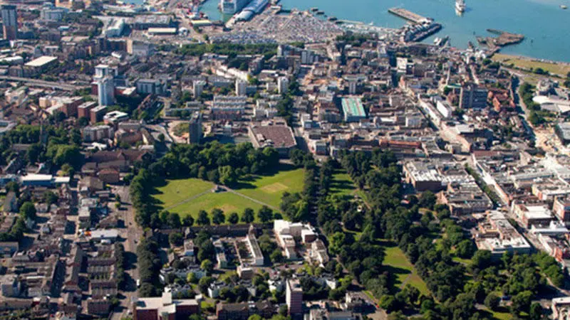 Aerial view of Southampton