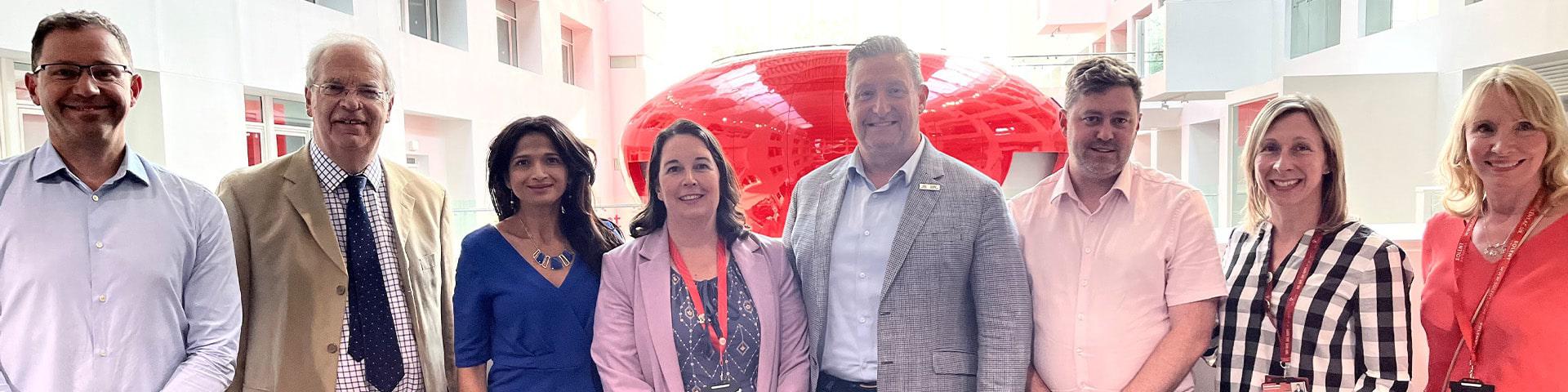 Business Advisory Board members in the Spark Building Atrium