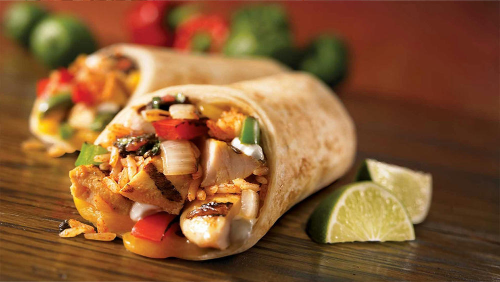Mexican wrap on table
