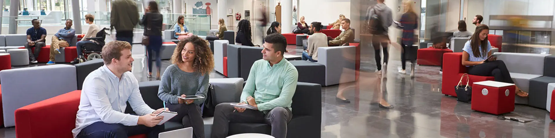 Groups of students in The Spark