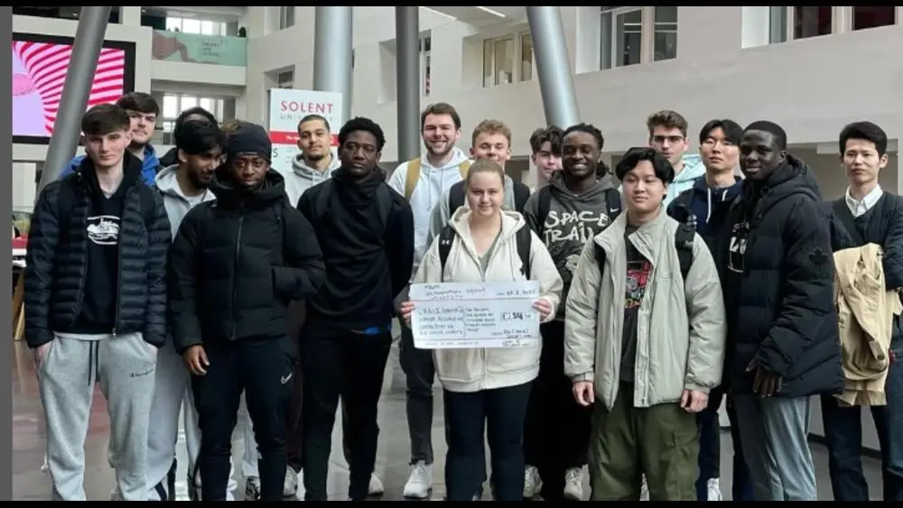 Group of Level 5 BSc (hons) Sport Management students who collectively raised in excess of £2500