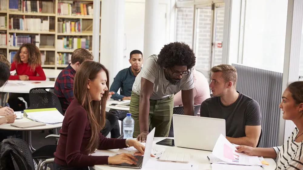students-working